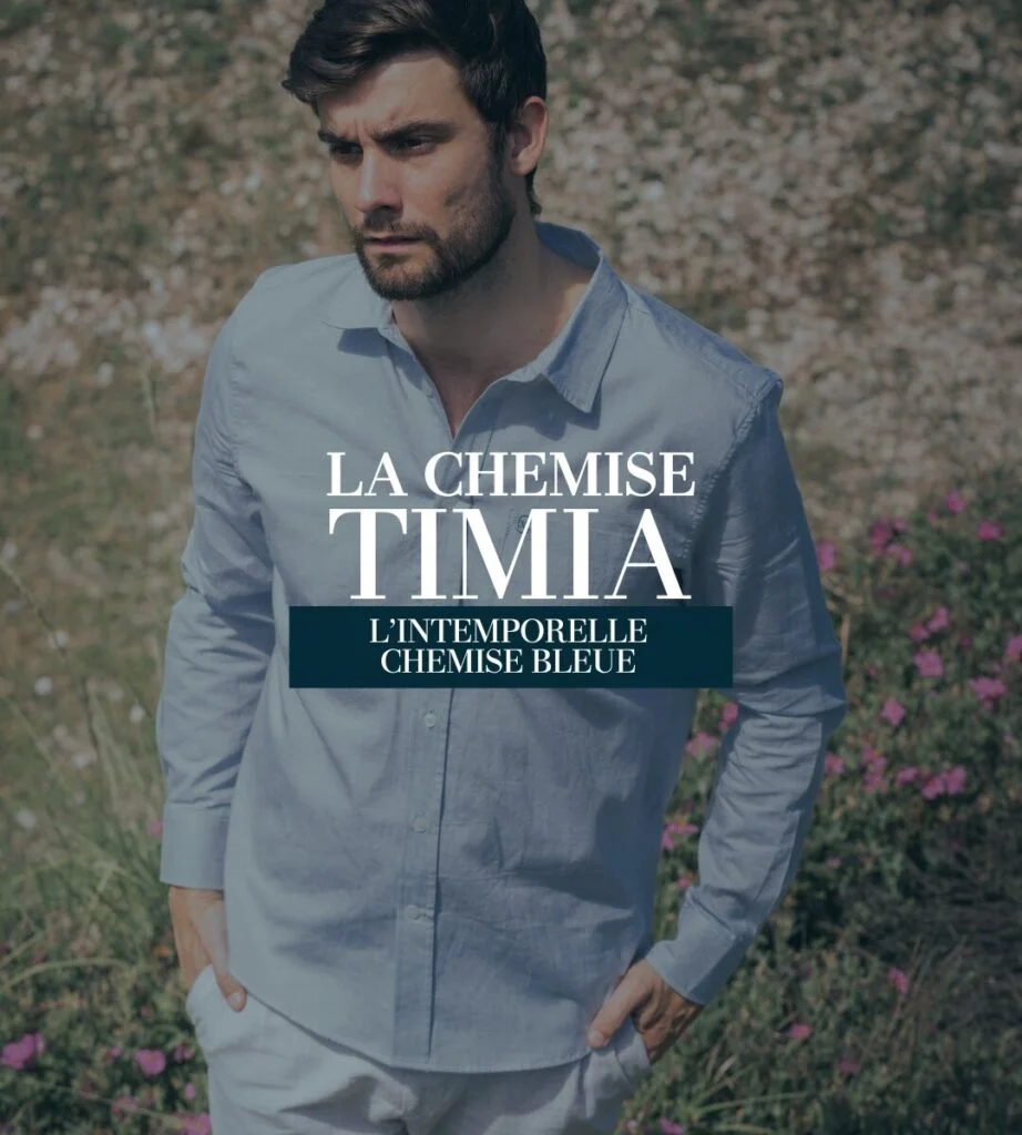 LA CHEMISE bleue TIMIA MADE IN FRANCE MAISON CARRILLO